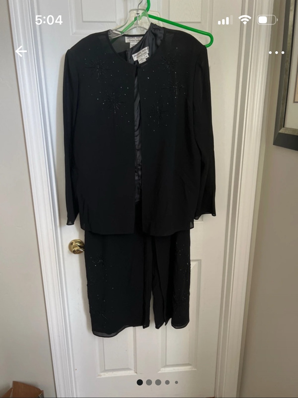 Black 3-Piece Evening Set with Subtle Sparkle